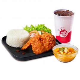 1 Cơm Gà Sốt Cay + 1 Súp bí đỏ + 1 Nước ngọt
